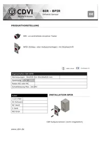 Notice CDVI BPIR Commutateur