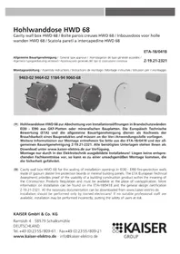Notice Kaiser HWD 68 Commutateur
