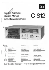 Notice DUAL C 812 Magnétocassete