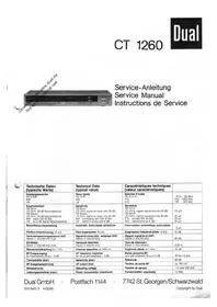 Notice DUAL CT 1260 Récepteur audio