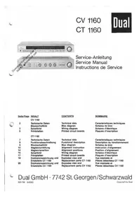Notice DUAL CT 1160 Récepteur audio