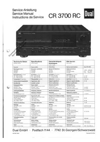 DUAL CR 3700 RC - Amplificateur audio