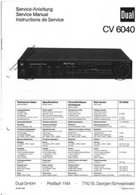 Notice DUAL CV 6040 Non catégorisé