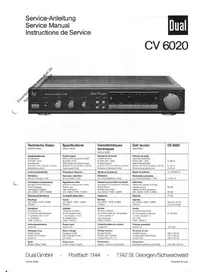 Notice DUAL CV 6020 Non catégorisé