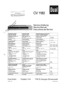 Notice DUAL CV 1180 Non catégorisé