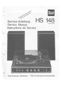 Notice DUAL HS 148 Platine disque
