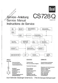 Notice DUAL CS 728 Q Platine disque