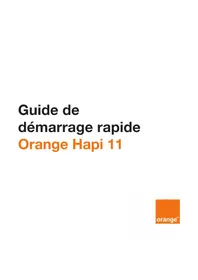 Notice ORANGE HAPI 11 Téléphone mobile