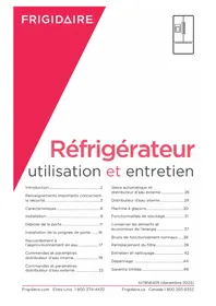Notice FRIGIDAIRE FRFN2813AF Réfrigérateur