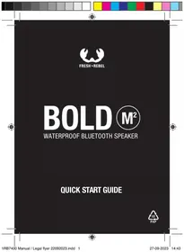 Notice Fresh 'n Rebel BOLD M2 Haut-parleur