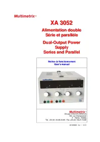 Notice MULTIMETRIX XA3052 équipements de mesure