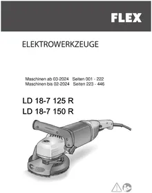 Notice Flex LD 18-7 125 R Ponceuse
