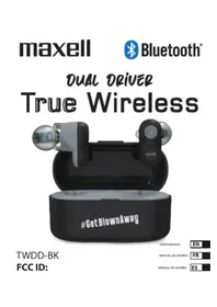 Notice MAXELL DUAL-DRIVER TRUE WIRELESS Ecouteur