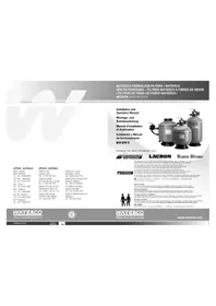 Notice Waterco MICRON TOP MOUNT FIBREGLASS FILTERS Filtre à eau