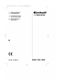 Notice Bavaria by Einhell BWS 125/850-2 Broyeur