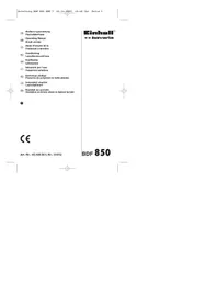 Notice Bavaria by Einhell BDF 850 Rabot