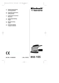 Notice Bavaria by Einhell BSS 105 Ponceuse