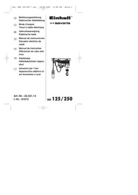 Notice Bavaria by Einhell SHZ 125/250 Palan