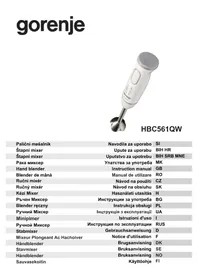 Notice GORENJE HBC561QB Mixeur plongeant
