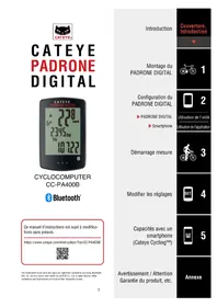 Notice Cateye PADRONE DIGITAL CC-PA400B Compteur
