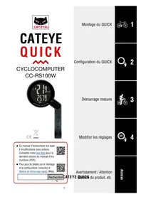 Notice Cateye QUICK CC-RS100W Compteur