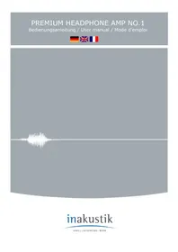 Notice In-akustik PREMIUM HEADPHONE AMP NO.1 Ecouteur