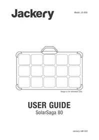 Notice Jackery SOLARSAGA 80 Générateur