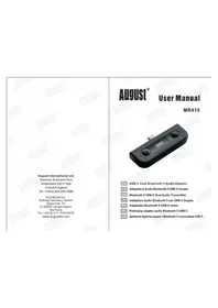 Notice August MR410 Recepteur