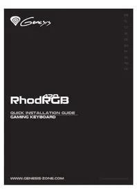Notice Genesis RHOD 420 RGB Clavier