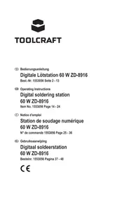 Notice Toolcraft ZD-8916 Machine de soudure
