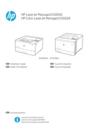 Notice HP COLOR LASERJET MANAGED E45028 Imprimante