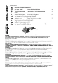 Notice Mafell DD40P Perceuse