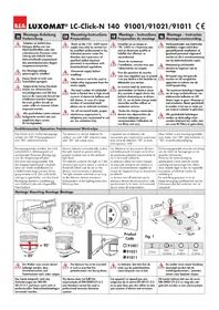 Notice B.E.G. LUXOMAT LC-CLICK-N 140 Détecteur