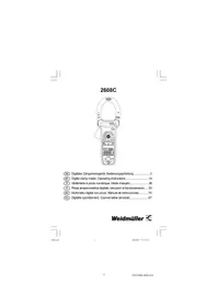 Notice Weidmüller 2608C équipements de mesure