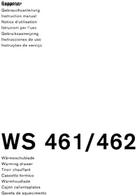 Notice GAGGENAU WS 461 110 Tiroir et armoire chauffants
