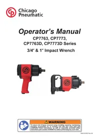 Notice Chicago Pneumatic CP7763 Visseuse