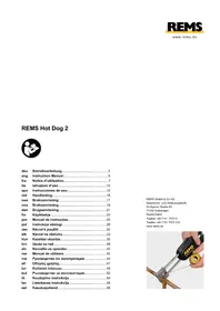 Notice REMS HOT DOG 2 Machine de soudure