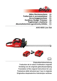 Notice Grizzly AHS 4055 LION SET Tondeuse à gazon