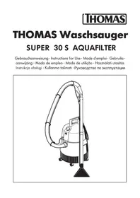 Notice THOMAS SUPER 30 S AQUAFILTER Aspirateur