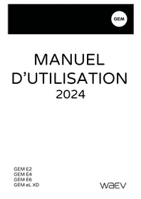 Notice GEM E4 (2024) Voiture
