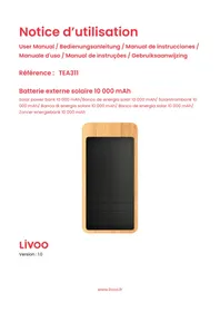 Notice LIVOO TEA311 Batterie portable