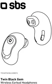 Notice SBS TWIN BLACK GEM Bouchon d'oreille