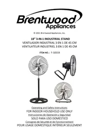 Notice Brentwood F-1831B Ventilateur