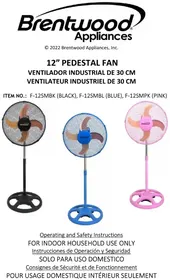 Notice Brentwood F-12SMBL Ventilateur