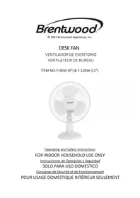 Notice Brentwood F-12DW Ventilateur