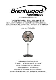 Notice Brentwood F-18360BK Ventilateur