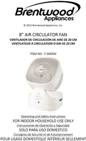 Notice Brentwood F-900RW Ventilateur