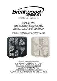 Notice Brentwood F-20SB Ventilateur