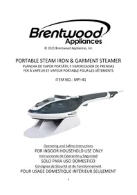 Notice Brentwood MPI-41 Fer à repasser