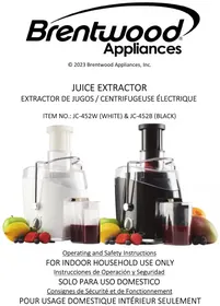 Notice Brentwood JC-452B Extracteur de jus